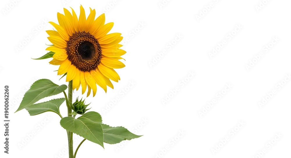 Fototapeta premium A bright and cheerful sunflower standing tall