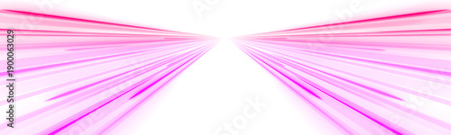 Violet and red neon ribbons curve along a cyber city highway. Motion trails illustrate intense futuristic motion. Vector illustration with glowing energy waves. PNG