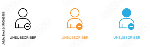 Unsubscriber icon variations