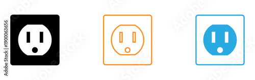 Electric outlet icons