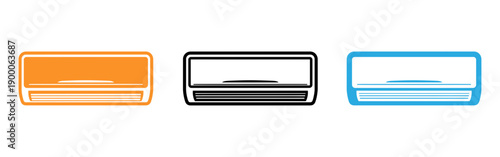 Colorful toaster icons in orange black and blue