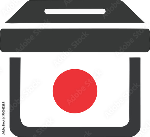 Japanese flag in a bento box