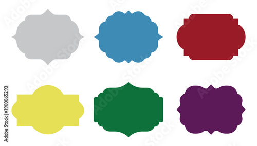 A set of vector graphics featuring Islamic frame. Printable Digital Frames for Cards, Photos.