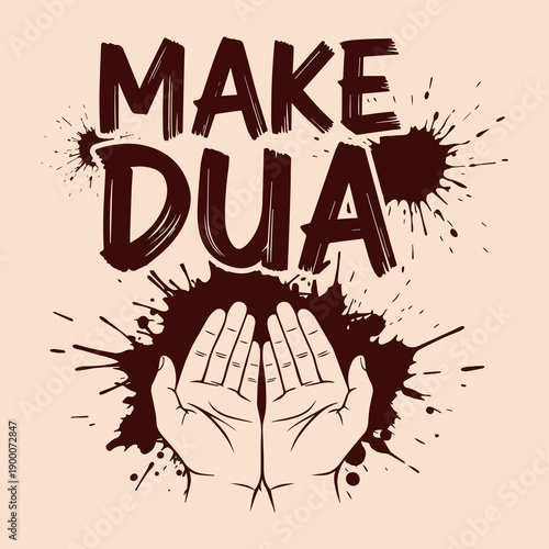 Make Dua Praying Hands Design