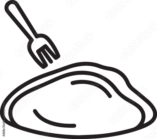 Black and White Omelette Breakfast Food Image