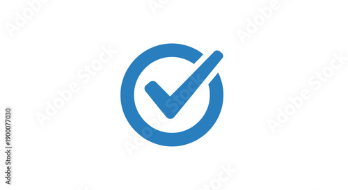 Blue Checkmark Icon Symbol.