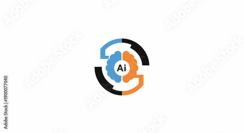 Artificial Intelligence Logo Design Concept.