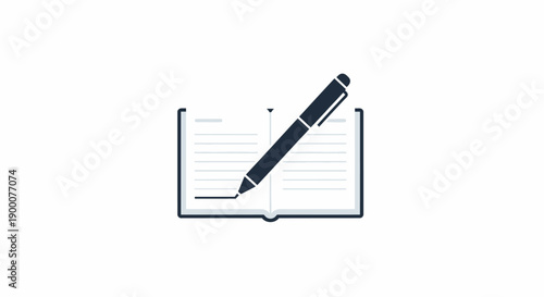 Pen on notebook paper desk.