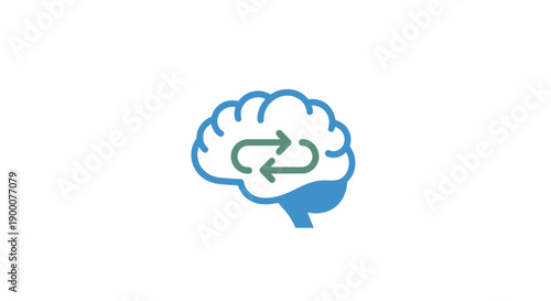 Brain with circular arrows inside.