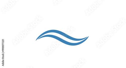Blue wavy lines logo symbol.