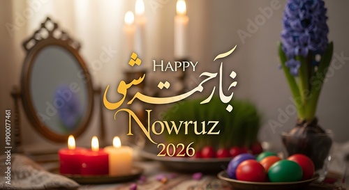 Happy nowruz 2026 persian new year celebration
