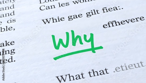 Fotografía Asking Why The Most Important Question