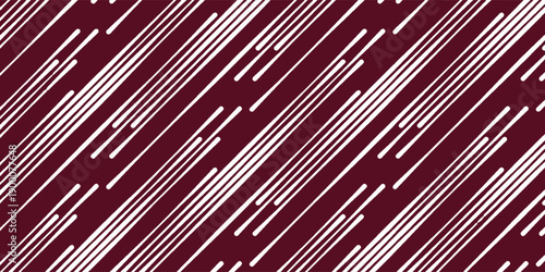 Diagonal White Stripes Pattern on Burgundy Background for Abstract Design and Graphic Projects