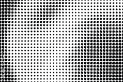 Dynamic black and white halftone pattern creating an intriguing visual abstract texture, perfect for modern graphic design projects and digital art backgrounds