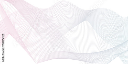 Abstract white line blend transparent technology business wavy waves flow background. minimal paper grid web smooth line. digital vector web soundwave pattern texture.