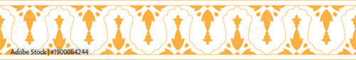 Indian Floral Motif Decorative Border