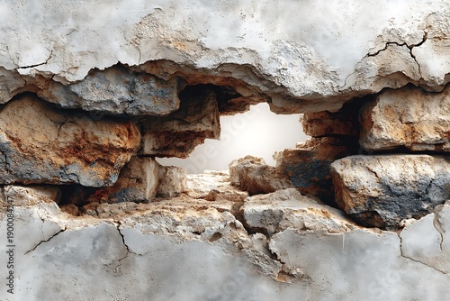 Wallpaper Mural Rustic cracked surface exposing brick wall pattern high resolution picture Torontodigital.ca