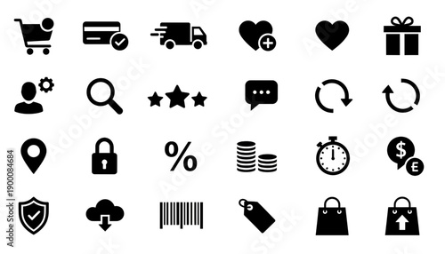 UI Icon Pack Set – Flat Solid and Outline Icons for App and Web Interface. Modern UI icon pack featuring a set of flat solid and outline icons designed for mobile apps, websites, dashboards, and SaaS.