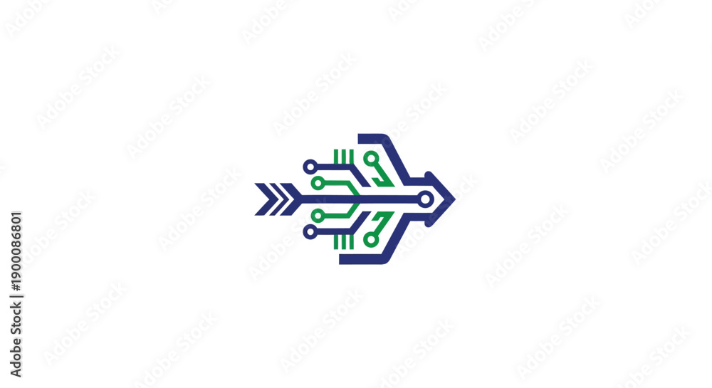 Fototapeta premium Circuit board microchip electronic component.
