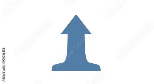 Blue Arrow Pointing Upward Direction Sign.
