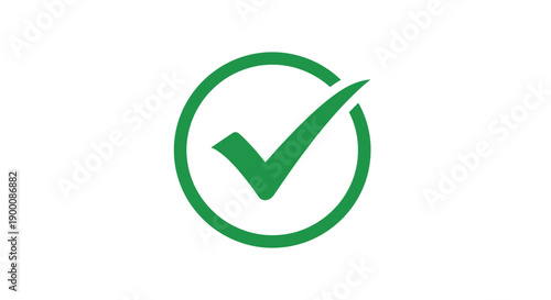 Green checkmark in circle symbol.