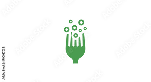 Green Hand with Bubbles Rising.