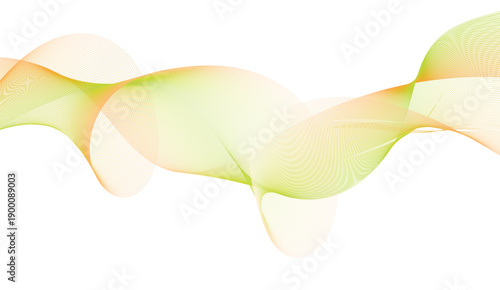 Abstract wave element for design. Digital frequency track equalizer. Stylized line art background. Vector