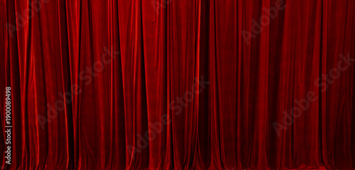 Red curtain in theatre background for design purpose