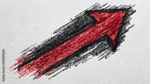 red_black_arrow_up_line_hand_drawn_
