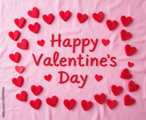 A heartfelt celebration of love and affection on valentine's day with charming red heart decorations