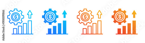 Profit Optimization Multi Style Icon Set