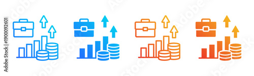 Business Profitability Multi Style Icon Set