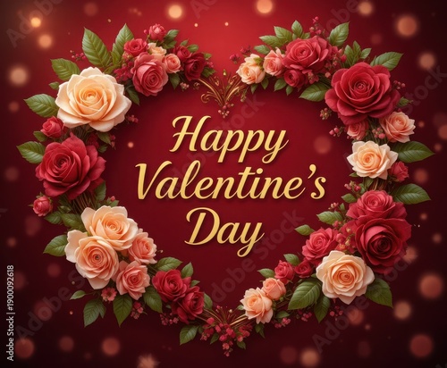 Celebrating love and affection with a stunning floral valentine's day heart design