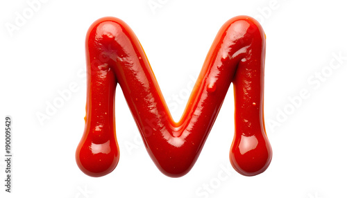 A glossy, close-up image of the letter 