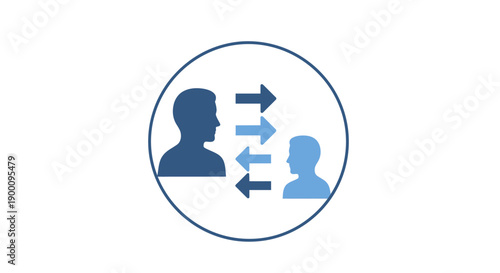 Two People Communicating with Arrows.