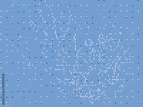 Blue pixelated pattern on a with blue tones