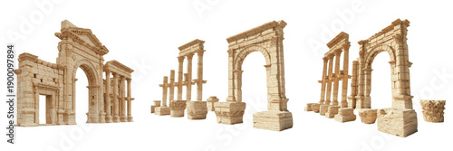 Obraz na plátně Monumental Arch of Palmyra Syria Arch of Triumph Famous Ancient Roman Architectu