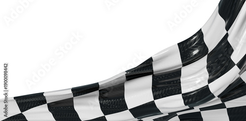 High-quality image of a checkered racing flag waving. Perfect for representing competition, victory, and the finish line