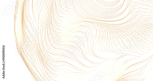 Abstract golden lines on wh...