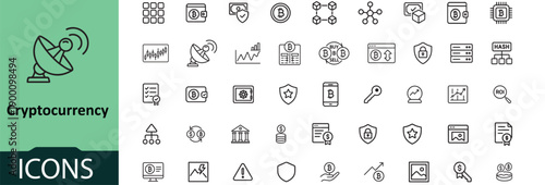 Cryptocurrency icons set