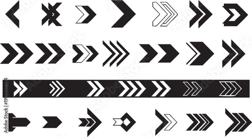 et of modern arrow icons for web design and navigation.