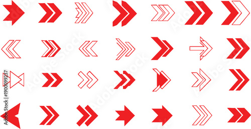 ১. Set of modern arrow icons for web design and navigation. ২. Minimalist directional arrow symbols for interface and apps. ৩. Collection of black and red arrows for business presentations. 