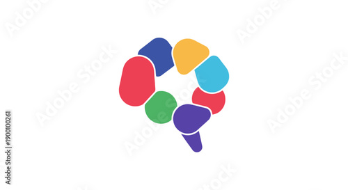 Colorful Bulb Light Bulb Shape.