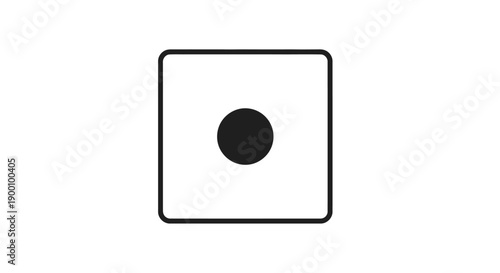 Simple Square with Inner Circle Design.