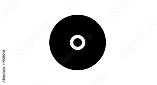 Black Vinyl Record Closeup.
