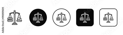 Asset Allocation In Black And White Filled Style