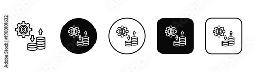 Cost Efficiency In Black And White Filled Style