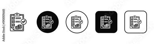 Budget Control In Black And White Filled Style