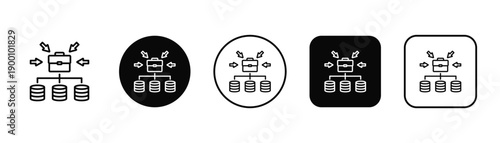 Income Diversification In Black And White Filled Style
