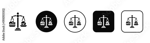 Asset Allocation In Black And White Filled Style